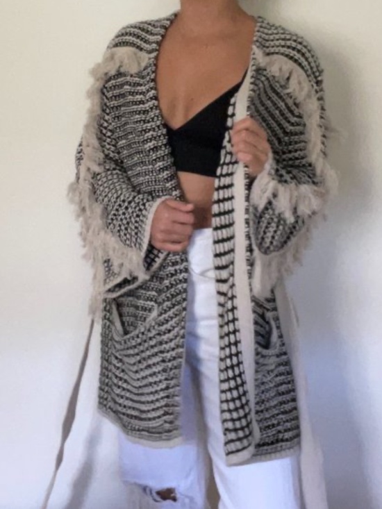 Anthropologie Sweaters - The Jetset Diaries Fringe Kimono Sweater
